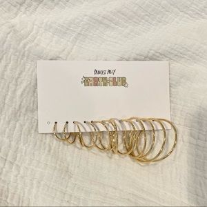 Princess Polly Gold Hoop Earring Set